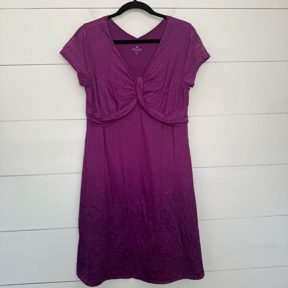 Athleta Women’s Large Purple Dress Short Sleeve